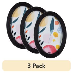(3 pack)  4x6 Oval Black Decorative Tabletop Picture Frame