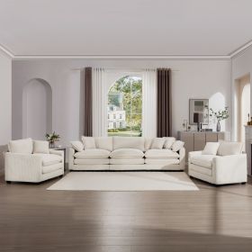 Luxurious and Sophisticated Sofa Set with Soft Cushions and Pillows